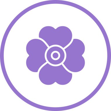 beautiful flower vector glyph icon