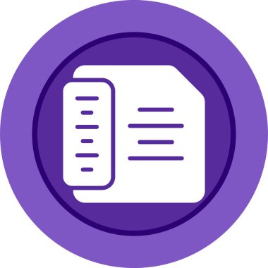 Belge. Web simgesi basit illüstrasyon