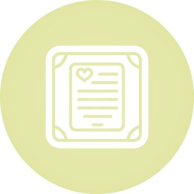 Bir kalp simgesinin vektör illüstrasyonu