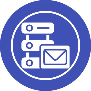 SMTP Sunucu Web simgesi vektör illüstrasyonu 