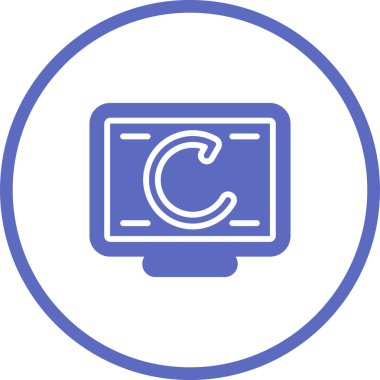 Bilgisayar. Web simgesi basit tasarım