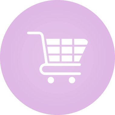 shopping cart icon, simple illustration