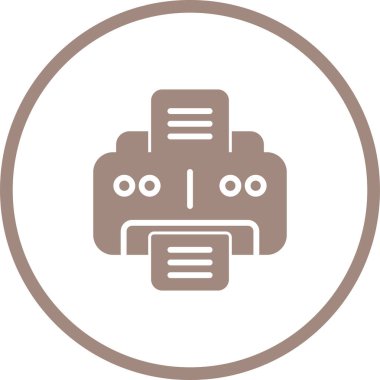 Yazıcı simgesi basit örnek