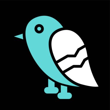 kuş simgesi vektör illüstrasyonu