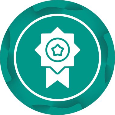 Madalya web simgesi vektör illüstrasyonu 