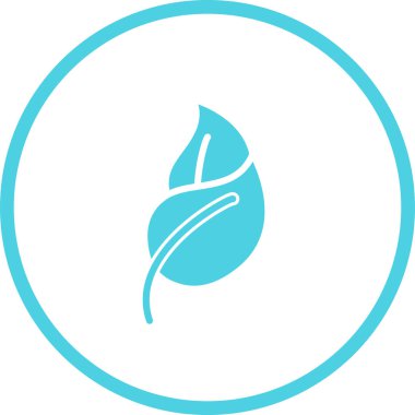 Yaprak. Web simgesi basit tasarım