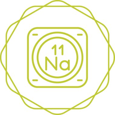 sodyum kimyasal element simgesi, basit satır biçimi