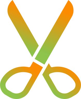 makas simgesi vektörü, düz illüstrasyon tasarımı