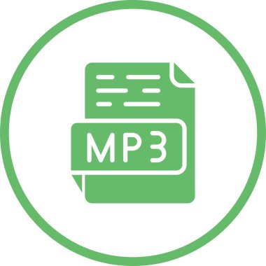 mp3 dosya biçimi vektör illüstrasyonu