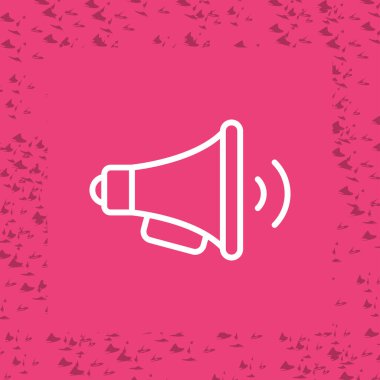 megafon simgesinin vektör illüstrasyonu