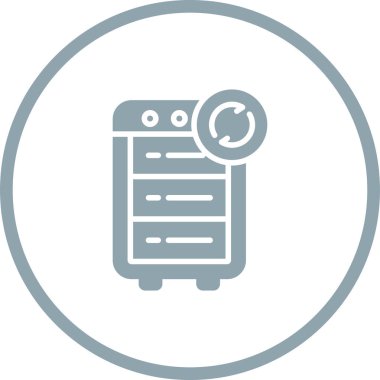 Yedekleme Sunucusu Web simgesi vektör çizimi 