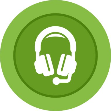 kulaklıklar web simgesi, vektör illüstrasyonu