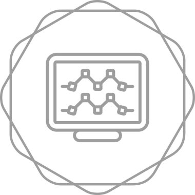 Masaüstü Bilgisayar Web simgesi vektör çizimi