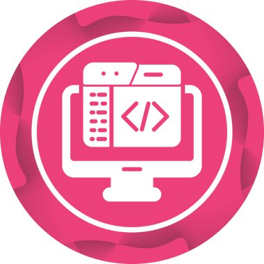 Programlama. Web simgesi basit illüstrasyon