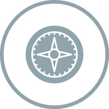 pusula simgesi web basit illüstrasyon