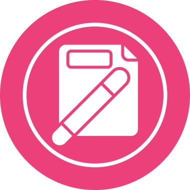 Belge. Web simgesi basit illüstrasyon