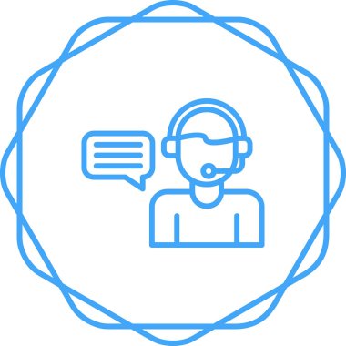 İnsan vektör simgesi ile kulaklık