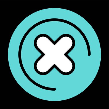 Soyut arkaplanda çapraz simge izole edildi