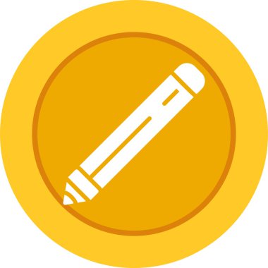 Kalem. Web simgesi basit illüstrasyon