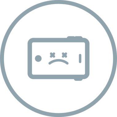 Hüzünlü kart ikonu. Beyaz arkaplanda izole edilmiş web tasarımı için üzgün vektör simgesi