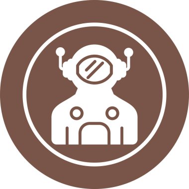 Bir robot simgesinin vektör illüstrasyonu