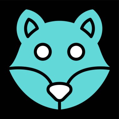 Hayvan hayvanları kedi simgesi - taslak biçiminde