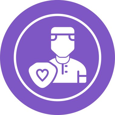 Bir doktor simgesinin vektör çizimi