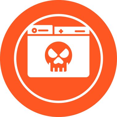 Bilgisayar virüsü simgesi. Web için bilgisayar virüsü imza vektör simgesinin düz çizimi