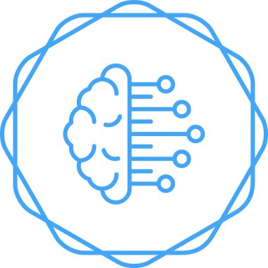 Beyin. Web simgesi basit tasarım