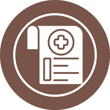 Tıbbi ve sağlık vektör ikonu. biçim düz sembol, yuvarlak açılar, renk arkaplan, beyaz arkaplan