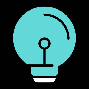 Ampul simgesi soyut bir grupta izole edildi