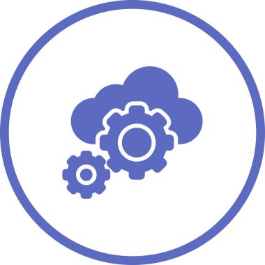 Bulut hesaplama simgesi. vektör illüstrasyonu