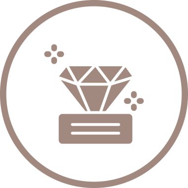 Elmas. Web simgesi basit illüstrasyon
