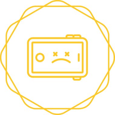 üzgün yüz simgesi vektör illüstrasyonu