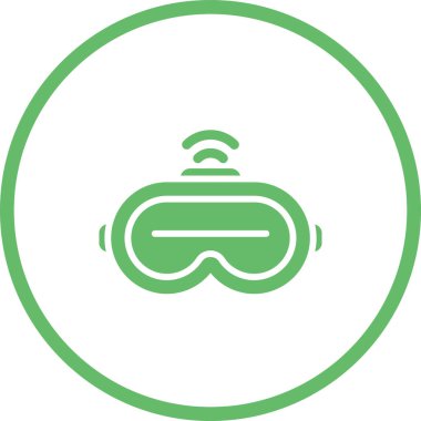 Artırılmış Gerçeklik Kulaklığı web simgesi, vektör illüstrasyonu