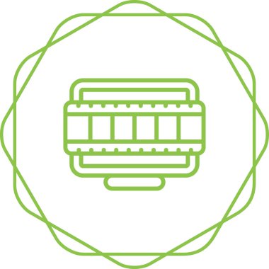 Masaüstü Bilgisayar Web simgesi vektör çizimi