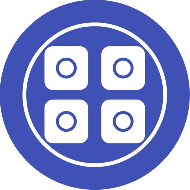 Kumarhane ruleti simgesi, vektör illüstrasyonu