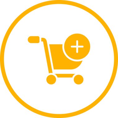 Bir alışveriş arabası simgesinin vektör çizimi