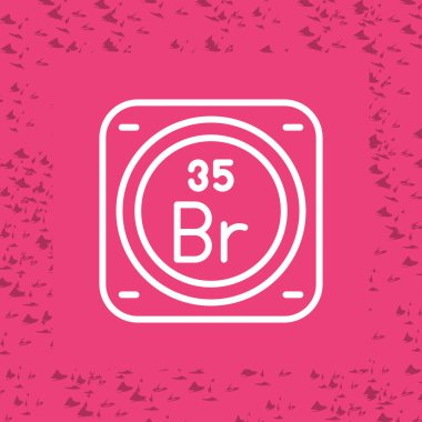 Kimyasal Element Web simgesi vektör çizimi