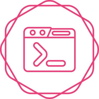 Düz dizayn edilmiş vektör simgesi çizimi