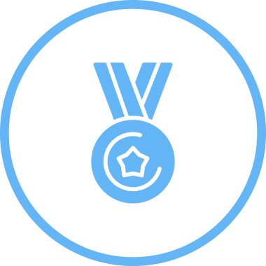 Madalya web simgesi vektör illüstrasyonu 