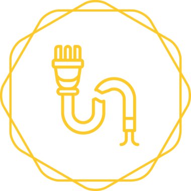 Bir lamba simgesinin vektör illüstrasyonu