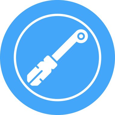 tornavida düz yuvarlanmış vektör sembolü