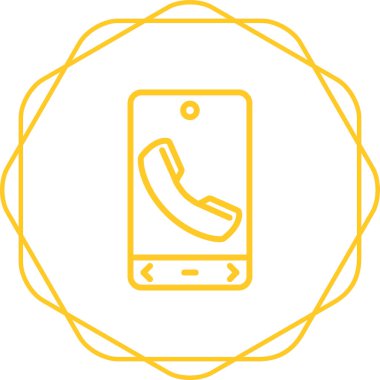 - Telefon. Web simgesi basit illüstrasyon