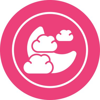 Ay ağ simgesinin vektör illüstrasyonu