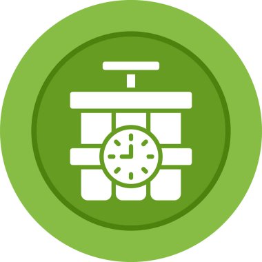 Saat simgesi vektör illüstrasyonu