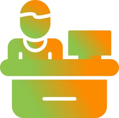 Gözlüklü bir adamın vektör simgesi