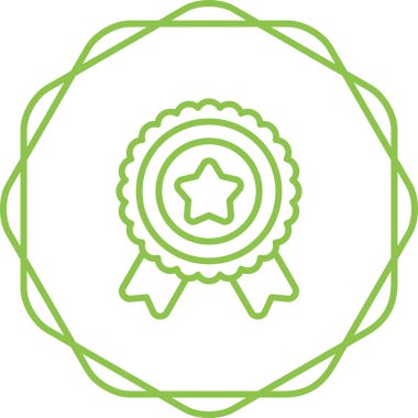 Madalya web simgesi vektör illüstrasyonu 