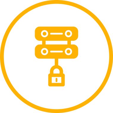 Sunucu Güvenliği Web simgesi vektör illüstrasyonu 