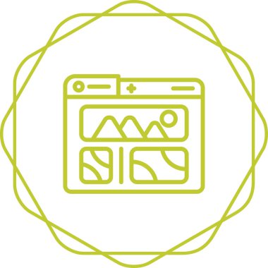 Web sayfası simgesinin eşsiz tasarımı